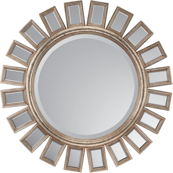 Round Metro Silver Mirror 34"x 34"