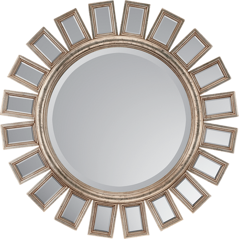 Round Metro Silver Mirror 34"x 34"