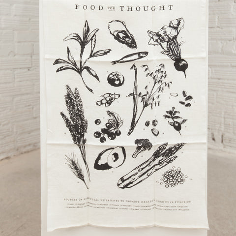 "Food For Thought" Tea Towel