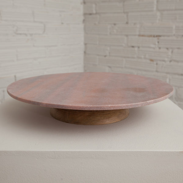 Pink Marble Lazy Susan