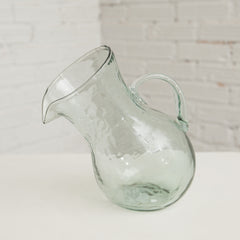 Small Glass Tilted Pitcher