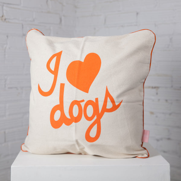 "I Heart Dogs" Pillow