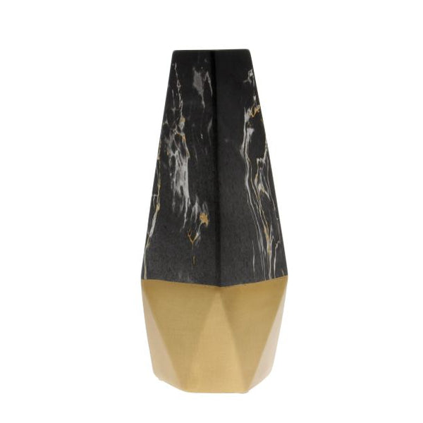 Ceramic Black & Gold Vase